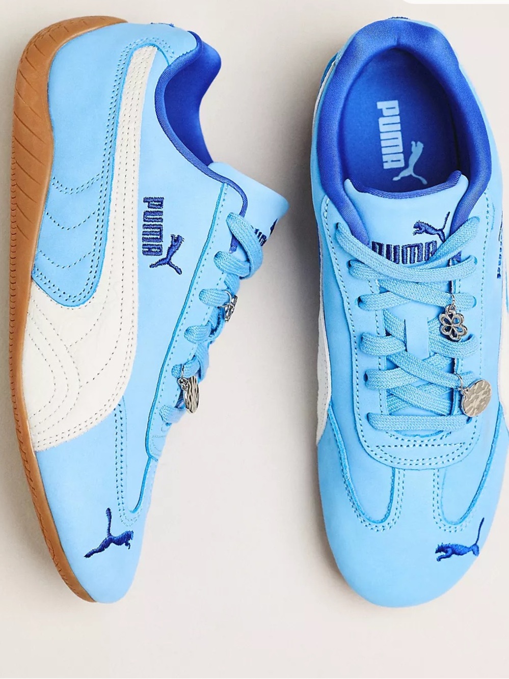 PUMA Exclusive Speedcat Premium Sneakers Womens 9.5 Anthropologie $110 Blue NWT